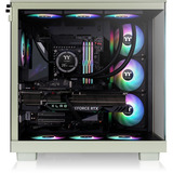 Thermaltake View 380 XL WS ARGB Matcha Green, Tower-Gehäuse hellgrün/holz, Tempered Glass x 2, Holzstruktur