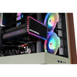 Thermaltake View 380 XL WS ARGB Matcha Green, Tower-Gehäuse hellgrün/holz, Tempered Glass x 2, Holzstruktur