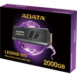 ADATA LEGEND 970 2 TB, SSD schwarz/aluminium, PCIe 5.0 x4,  NVMe 2.0 , M.2 2280