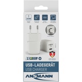 Ansmann Home Charger HC130PD-mini, 30 Watt, Ladegerät weiß, 1x USB-C, GaN, PowerDelivery, Multisafe-Technologie
