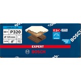 Bosch Expert C470 Schleifblatt, Ø 125mm, K320 ungelocht 50 Stück, für Exzenterschleifer