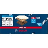 Bosch Professional Expert C470 Schleifblatt, Ø 125mm, K320 ungelocht 50 Stück, für Exzenterschleifer