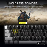 Corsair CLIPPER PRO MINI 60, Gaming-Tastatur schwarz, DE-Layout, Corsair MGX Hyperdrive
