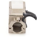 Digitus Cat.6a Keystone-Modul, geschirmt silber, 4 Stück, mit intelligentem Kabelmanager