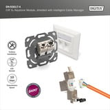 Digitus Cat.6a Keystone-Modul, geschirmt silber, 4 Stück, mit intelligentem Kabelmanager