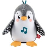 Fisher-Price Flatter & Wackel Pinguin, Kuscheltier schwarz/weiß, zum Spielen in der Bauchlage, mit Musik