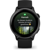 Garmin vívoactive 6 42mm black, Smartwatch schwarz/grau, 42 mm, Silikon-Armband