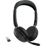 Jabra Evolve2 65 Flex Duo, Headset schwarz, Stereo, Microsoft Teams, USB-A, Link380a