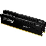 Kingston FURY DIMM 64 GB DDR5-6000 (2x 32 GB) Dual-Kit, Arbeitsspeicher schwarz, KF560C30BBK2-64, Fury Beast, INTEL XMP