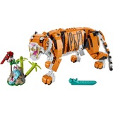 LEGO 31129 Creator 3-in-1 Majestätischer Tiger, Konstruktionsspielzeug 3-in-1 Tierfiguren-Set, Panda oder Fisch