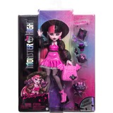 Mattel Monster High Draculaura Modepuppe mit Haustier Count Fabulous und Accessoires 
