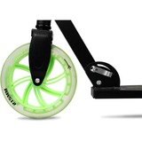Muuwmi Lights Aluminium Scooter GLOW 215 mm schwarz/grün, mit Leuchtrollen und Glow-Effekt
