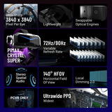 Pimax Crystal Super Ultrawide, VR-Brille schwarz