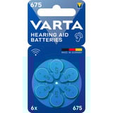 VARTA Hörgerätebatterie Hearing Aid Zinc Air 675, PR44 6 Stück, Größe 675