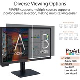 ASUS ProArt PA24US, LED-Monitor 59.94 cm(23.6 Zoll), schwarz, 4K UHD, HDMI, DisplayPort, USB-C, HDR, integriertes Farbmessgerät
