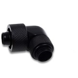 Alphacool Eiszapfen 16/10mm Anschraubtülle 90° drehbar G1/4, Verbindung schwarz, für weiche Schläuche (PVC, Silikon, Neoprene)