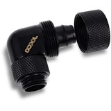 Alphacool Eiszapfen 16/10mm Anschraubtülle 90° drehbar G1/4, Verbindung schwarz, für weiche Schläuche (PVC, Silikon, Neoprene)
