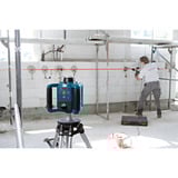 Bosch Rotationslaser GRL 300 HV Professional blau/schwarz, rote Laserlinie, mit Laser-Empfänger LR 45, VARTA Ladegerät + Akkus, in L-BOXX