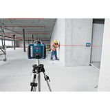 Bosch Rotationslaser GRL 300 HV Professional blau/schwarz, rote Laserlinie, mit Laser-Empfänger LR 45, VARTA Ladegerät + Akkus, in L-BOXX