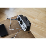 Brennenstuhl estilo Duplex Tischsteckdosenleiste 9-fach, 2x USB schwarz/silber, 2 Meter Kabel, USB-A, USB-C, mit beleuchtetem Sicherheitsschalter