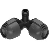 GARDENA Sprinklersystem Winkelstück 2x 25mm > 1/2", Verbindung schwarz/grau