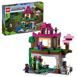 LEGO 21183 Minecraft Das Trainingsgelände, Konstruktionsspielzeug Haus und Höhle, Kinderspielzeug ab 8 Jahren mit Skelett, Ninja, Schurke und Fledermaus, Geschenk