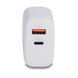 Lindy Ladegerät 65 Watt USB-A & C GaN Charger weiß, 1x USB-A, 1x USB-C PD 3.0, GaN, PPS