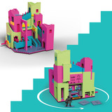 Mattel MEGA Showcase Squid Game Set, Konstruktionsspielzeug 