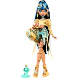 Mattel Monster High Cleo de Nile Modepuppe mit Tier Hissette und Accessoires 