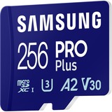 SAMSUNG PRO Plus 256 GB microSDXC (2023), Speicherkarte blau, UHS-I U3, Class 10, V30, A2