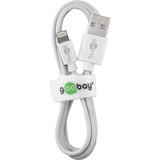 goobay USB 2.0 Adapterkabel, USB-A Stecker > Lightning Stecker weiß, 50cm