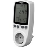 Ansmann Energiekosten-/ Leistungs-Messgerät APM2 weiß, Messung von W, kWh, A, Hz, PF