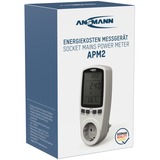 Ansmann Energiekosten-/ Leistungs-Messgerät APM2 weiß, Messung von W, kWh, A, Hz, PF