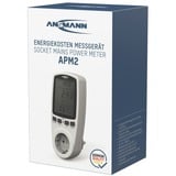 Ansmann Energiekosten-/ Leistungs-Messgerät APM2 weiß, Messung von W, kWh, A, Hz, PF