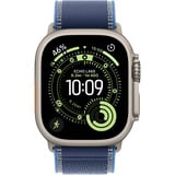 Apple Watch Ultra 3, Smartwatch titan, 49 mm, Trail Loop blau/hellblau M/L, Titangehäuse, Cellular