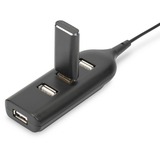 Digitus USB 2.0 Hub, 4-Port, USB-Hub schwarz