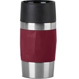 Emsa TRAVEL MUG Compact Thermobecher 0,3 Liter weinrot/edelstahl, Drehverschluss