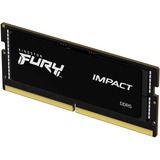 Kingston FURY SO-DIMM 16 GB DDR5-6400 , Arbeitsspeicher schwarz, KF564S38IB-16, Impact, INTEL XMP