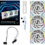 Lian Li UNI FAN SL120 LCD Wireless 3er-Pack inkl. Controller, Gehäuselüfter weiß, 124.5 mm