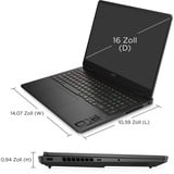 OMEN 16-am0180ng, Gaming-Notebook schwarz, Intel® Core™ i7-14650HX, NVIDIA GeForce RTX 5070, 32 GB DDR5, 1 TB (1 TB SSD), Windows 11 Home