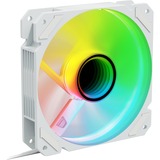 Sharkoon SHARK Mirror RGB PWM REVERSE, Gehäuselüfter weiß, 120 mm