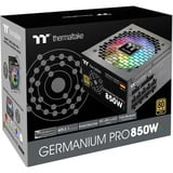 Thermaltake Germanium Pro RGB 0850W, PC-Netzteil schwarz, 1x 12-Pin High Power GPU, 4x PCIe, Kabelmanagement, 850 Watt