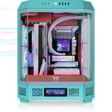 Thermaltake The Tower 600 , Tower-Gehäuse mint/rot, Tempered Glass x 3