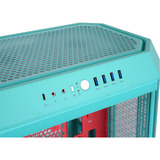 Thermaltake The Tower 600 , Tower-Gehäuse mint/rot, Tempered Glass x 3