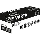 VARTA Silberoxid-Knopfzelle 377, Batterie silber, 10 Stück