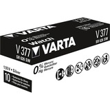 Varta Silberoxid-Knopfzelle 377, Batterie silber, 10 Stück