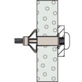 fischer Hohlraum-Metalldübel HM 4x32 S silber, 50 Stück, mit metrischer Schraube