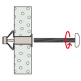 fischer Hohlraum-Metalldübel HM 4x32 S silber, 50 Stück, mit metrischer Schraube