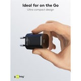 goobay USB-C Schnellladegerät Nano, PD, GaN, 20 Watt schwarz, 1x USB-C, Power Delivery 3.0
