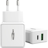 Ansmann Home Charger HC218PD, Ladegerät weiß, Power Delivery & Quick Charge